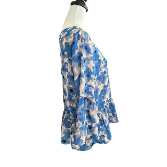 J. Crew Factory Long Sleeve Top Pink Blue Small - Picture 2 of 4